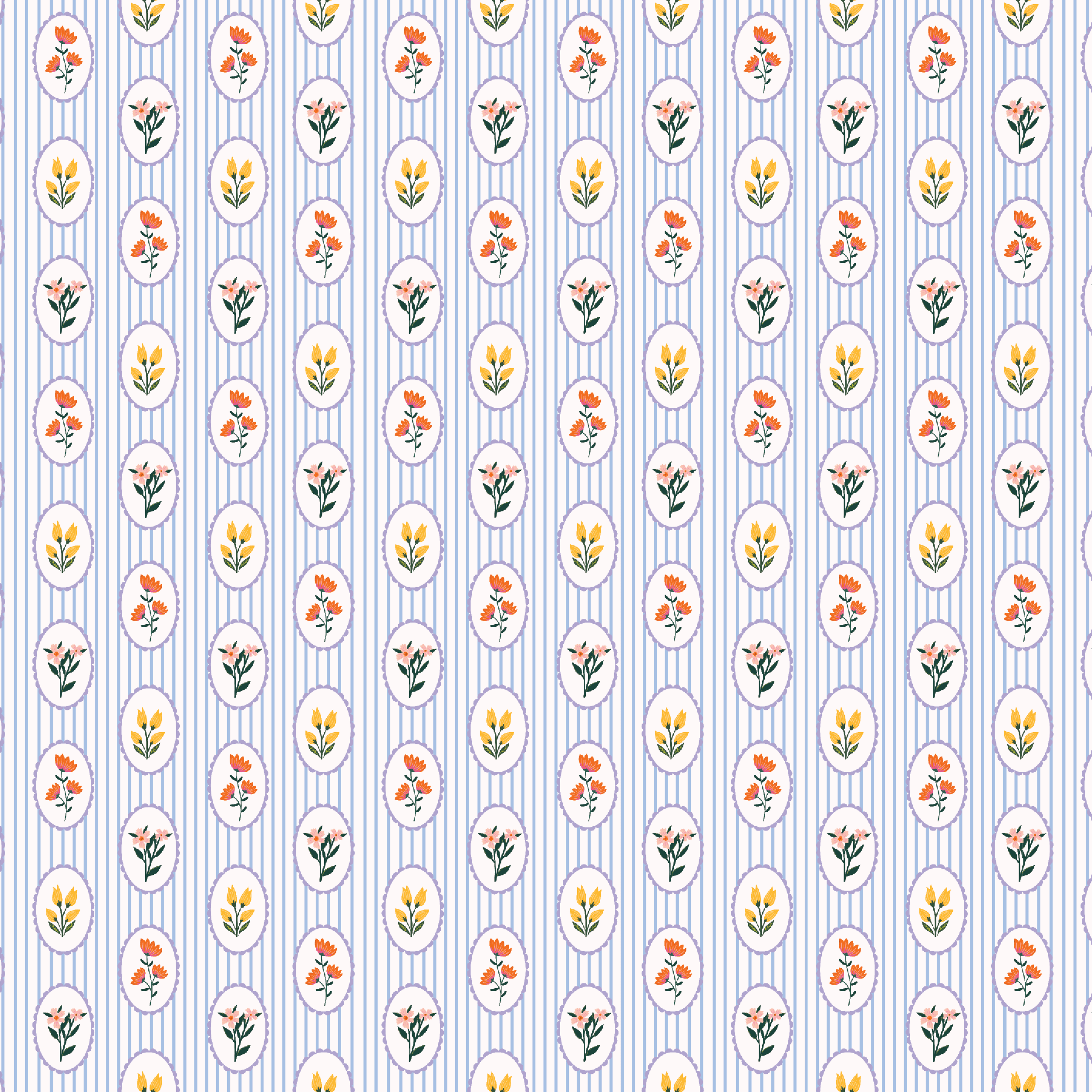 P1170 | Cottagecore Floral Wallpaper Pattern Acrylic Sheets - CMB Pattern Acrylic